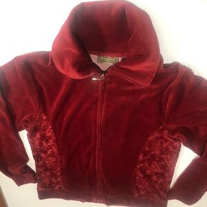 Jane Ashley Deep Red Velvet Jacket